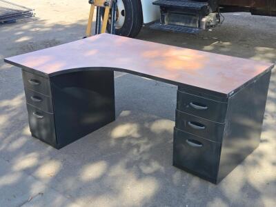 Large L-Shape 6-Drawer Desk - 28"H x 86" Corner to Corner Length