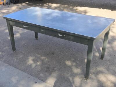 Large Metal 2-Drawer Workbench/Desk - 30&frac12;"H x 72"L x 34"D