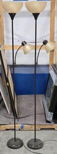 (2) Tall Floor Lamps - 72"H