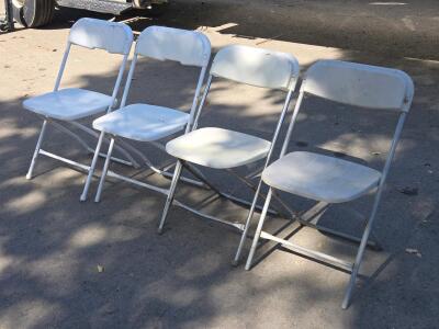 (4) Metal-Frame Plastic Chairs - 31"H