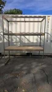 A 64"W X 30"D X 93"H Heavy Duty Work Shop Shelf