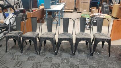 (6) Metal Chairs