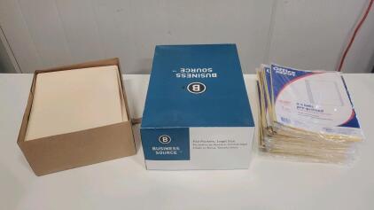 (1) Box Of File Pockets, (1)End Tab Fasteners Folders (17) A-Z Tabs Pre-printed Dividers