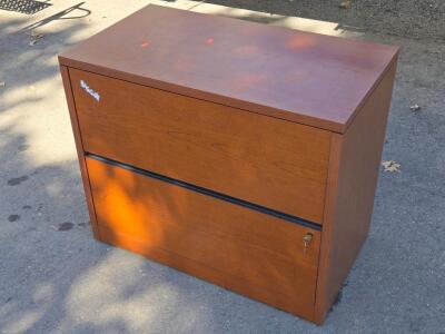 Locking 2-Drawer Office Storage Cabinet - 29&frac34;"H x 36"W x 20"D