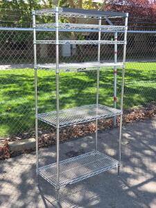 Large Heavy Duty Wire Storage Shelf - 74&frac12;"H x 36"W x 18"D