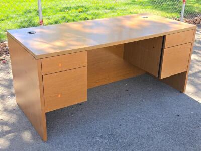 Large 4-Drawer Office Desk - 29&frac34;"H x 66"W x 29&frac34;"D