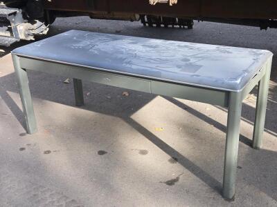 Large Metal Workbench/Table w/ Drawer - 30&frac12;"H x 71"L x 29"D
