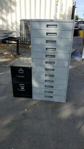 Russ Bassett Aperture Card Storage Cabinet And Small Filing Cabinet