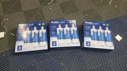 (3) 3-pack of PURELINE Drinking Water Cartridges Pl-1800
