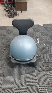 Cando Ball Chair Inflatable Ergonomic Active Seating Exercise Ball Chair with Air Pump for Home, Office, and Classroom