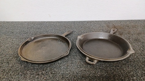 (2) 10" Cast-Iron Skillets