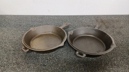 (2) 10" Cast-Iron Skillets