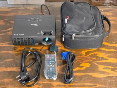 Optoma Widescreen DLP Portable Projector w/ Carry Bag & Accessories