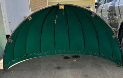 Canopy awning or a pop-up canopy tent component.