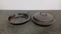 (2) 11" Cast-Iron Skillets, One with Lid