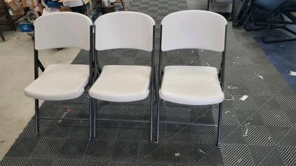 (3) Lifetime Folding Chairs