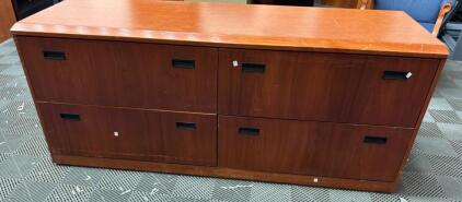 4 Drawer Large Desk Filling Cabinet (Solid Wood )