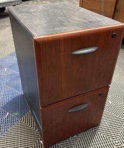2 Drawer Wood Filing Cabinet
