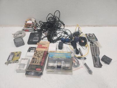 (1) Original Lee Loader Reloading Ammunition Kit (1) Ezset Commercial Passage Lock (3) Smoke Alarms And Assorted Power Cords And Wires