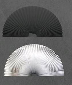 (4) Half Circle Window Shades Easy Install, Arch Pleated Blinds, Prefect For Half Moon Arch Windows 36''-72'', Black/Aluminum Film