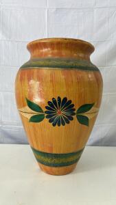 (1) Vintage Tonala Pottery Vase 22in Tall