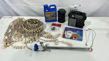 (1) Et&oacute;n FR300 Emergency Radio (1) Seashell Chandelier (1) 12in Brass Frost Free Water Spicket & More