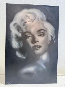(1) Signed Marilyn Monroe Canvas Painting - 36&rdquo;x24&rdquo;