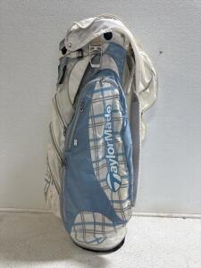 (1) TaylorMade White & Blue Golf Bag