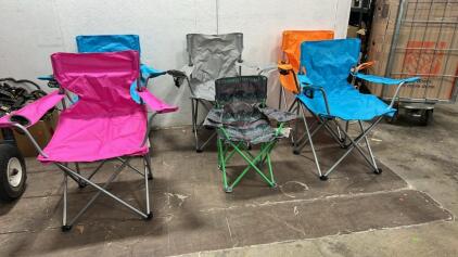 (5) Adult Folding Chairs & (1) Small Folding Chair