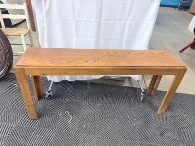 (1) Wooden Entryway Table-57&rdquo;Wx25.5&rdquo;Hx14&rdquo;D