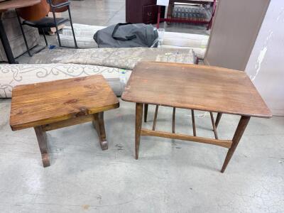 (2) Wooden Side Tables