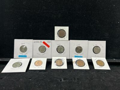(2) Steel Cent Coins (1) Mint Error Coin and more