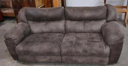 Catnapper Ferrington Sofa Power Headrest Lay Flat Reclining Sofa in Dusk