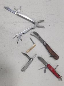 (5) Knife Lot, Scrader Walden, Imperial