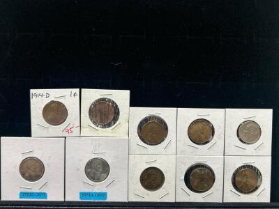 (2) Steel Cent Coins 1936 Wheat Penny and more