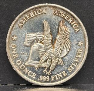 Silver Bullion Coin, The International Silver Trade Unit, 1 Troy Ounce, .999 Fine Silver