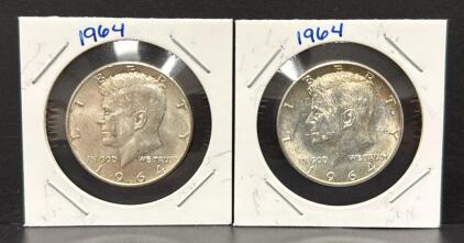 1964 Kennedy Half Dollar, 90% Silver, U.S. Mint