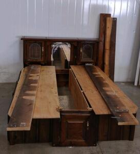 Vintage Queen Size Bed Frame w/ Side Frame Dressers