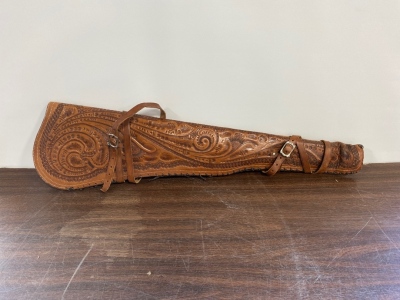 Tooled Leather Rifle Scabbard