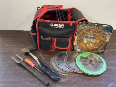 Husky Toolbag With Assorted Tools