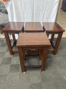 (4) Real Oak BarStools - 18&rdquo;Wx26&rdquo;Hx14&rdquo;D