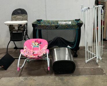 Minnie Mouse Toddler Rocker,Baby Crib,Cosco High Chair,& More