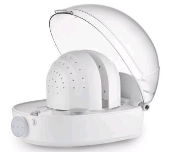 (1) Sunvivi Helmet & Cap Care Machine, Black Hat Helmet Care Machine W/ Steam Iron, UV, Ozone & 3-Color Lighting, Restore Misshapen Cap Shape, Helmet Hat Cleaner for Various Hats and Helmets, White<br/>