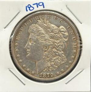 1879 Morgan Silver Dollar, U.S. Mint, 90% Silver