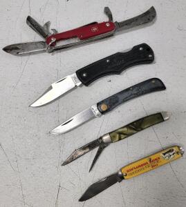(5) Knife Lot, Imperial, Remington, Camillus and more