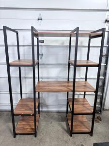 (1) Metal & Wooden Shelving- 63&rdquo;Hx48&rdquo;Wx20&rdquo;D
