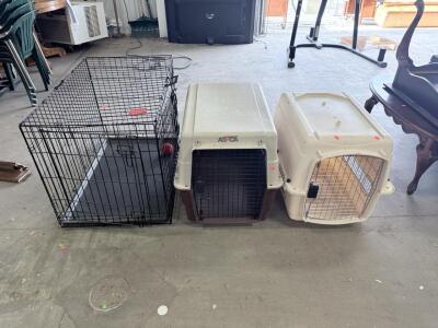 (3) Dog Kennels