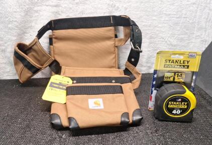 (1) Carhartt CT0347 / 7-Pocket Tool Belt & (1) Stanley Fat Max 40' Tape Measure <br/>