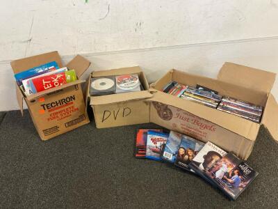 Box Of Children&rsquo;s Books, DVDs And CDs