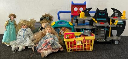 Toys Including Vintage Dolls, Playsets & Play Grocery Toys